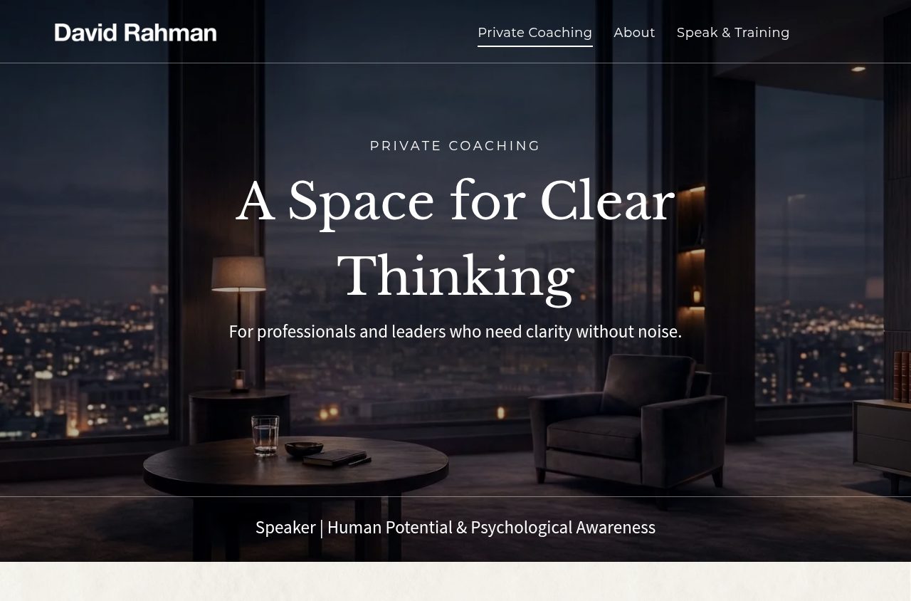 David Rahman completed website screenshot