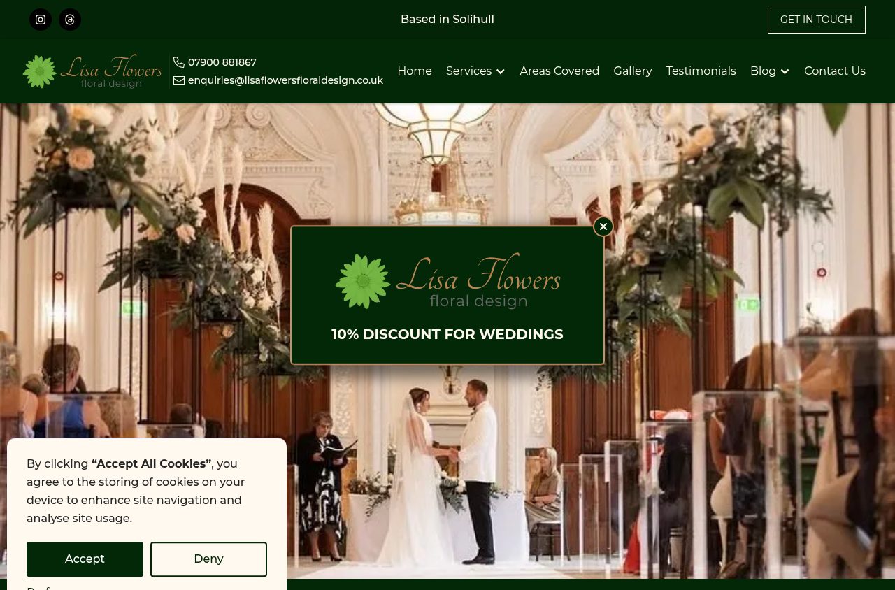 Lisa Flowers Floral Design completed website screenshot