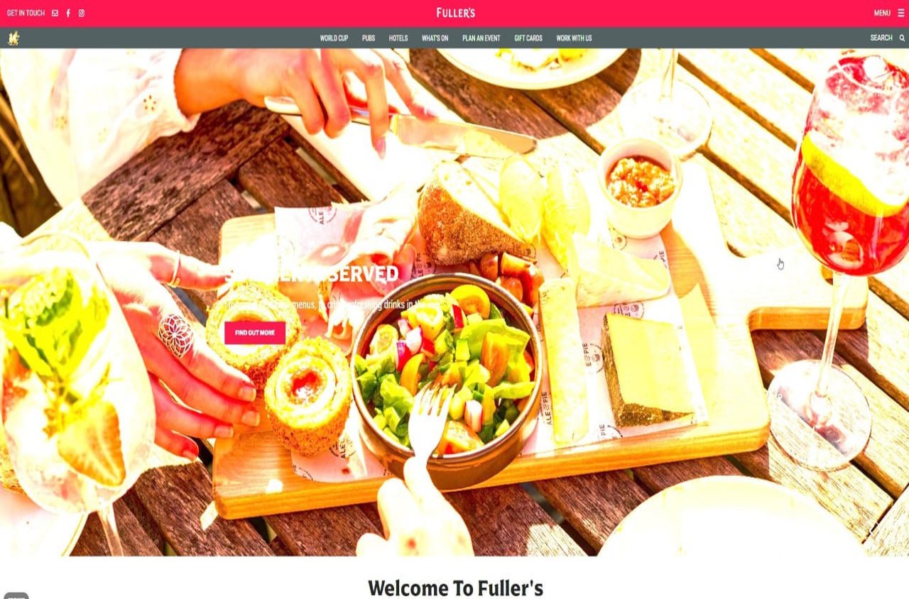 Lovely Pubs completed website screenshot