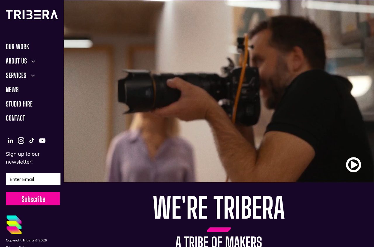 Tribera completed website screenshot